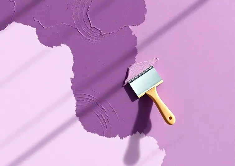 Application d'un enduit décoratif à la lisseuse sur un mur