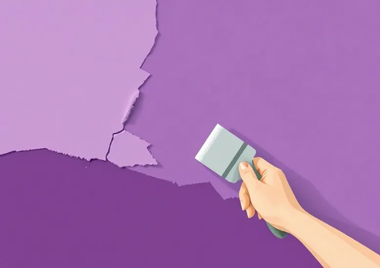Ponçage et rebouchage des fissures avant mise en peinture
